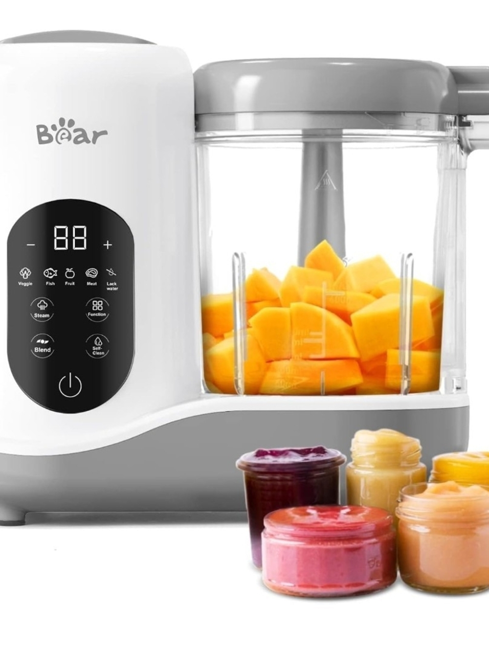 Bear Baby Food Maker - White and Gray
